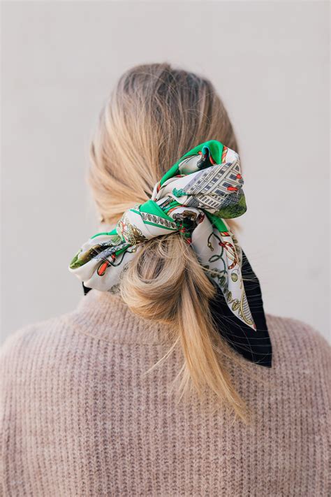 silk scarf hair